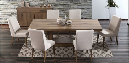 Comedor 240x120 Cm Anka Con Sillas Beige 7 Piezas