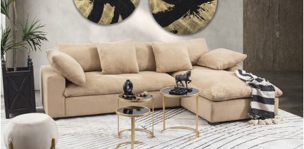 Sala Modular Derecha Cloud Beige Promo 