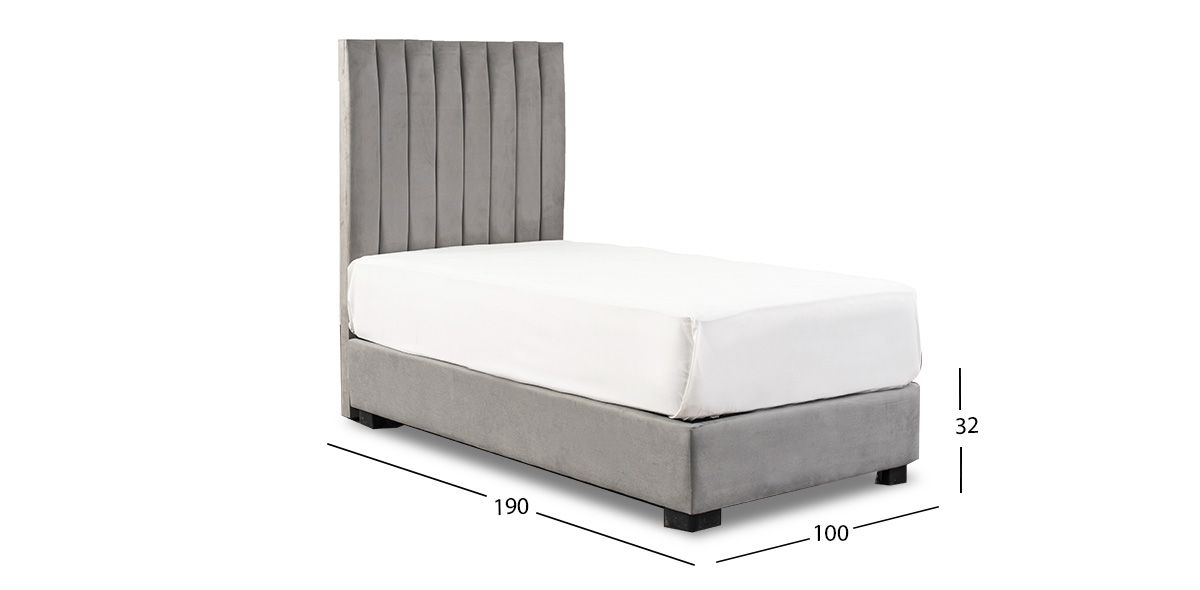 Base De Cama Individual Megan Gris