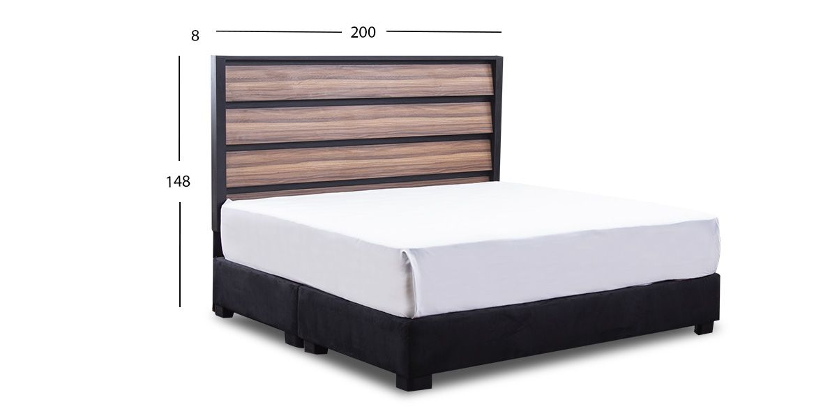 Cabecera King Size Akron Negro 