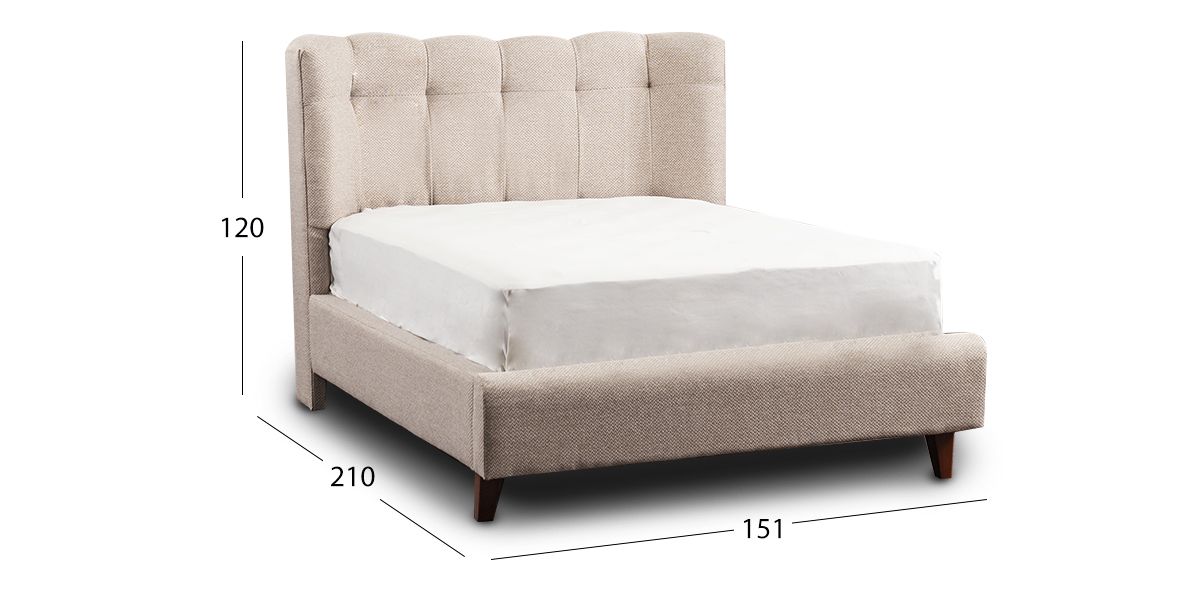 Cama Matrimonial Stella Beige