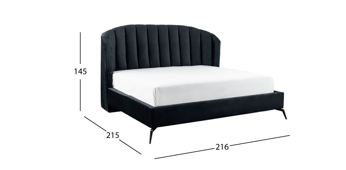 Cama King Size Anika Negro