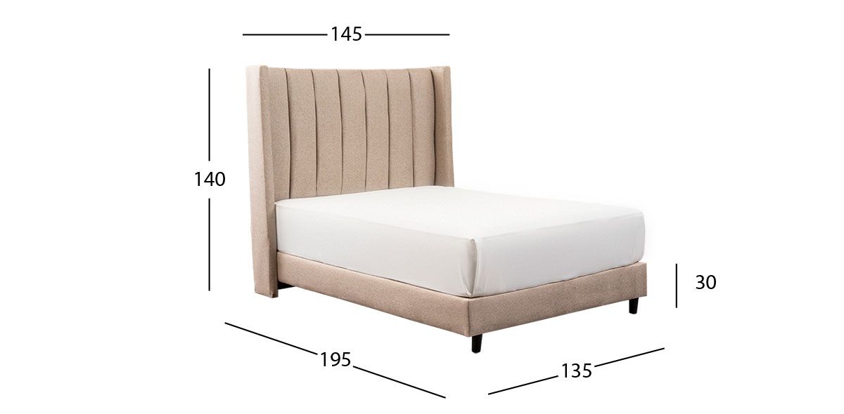 Cama Matrimonial Merea Beige