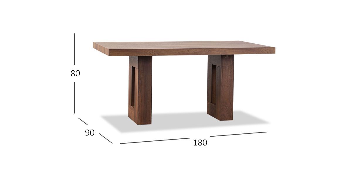 Mesa Comedor 180 X 90 cm Rectangular Marbella Café Parota