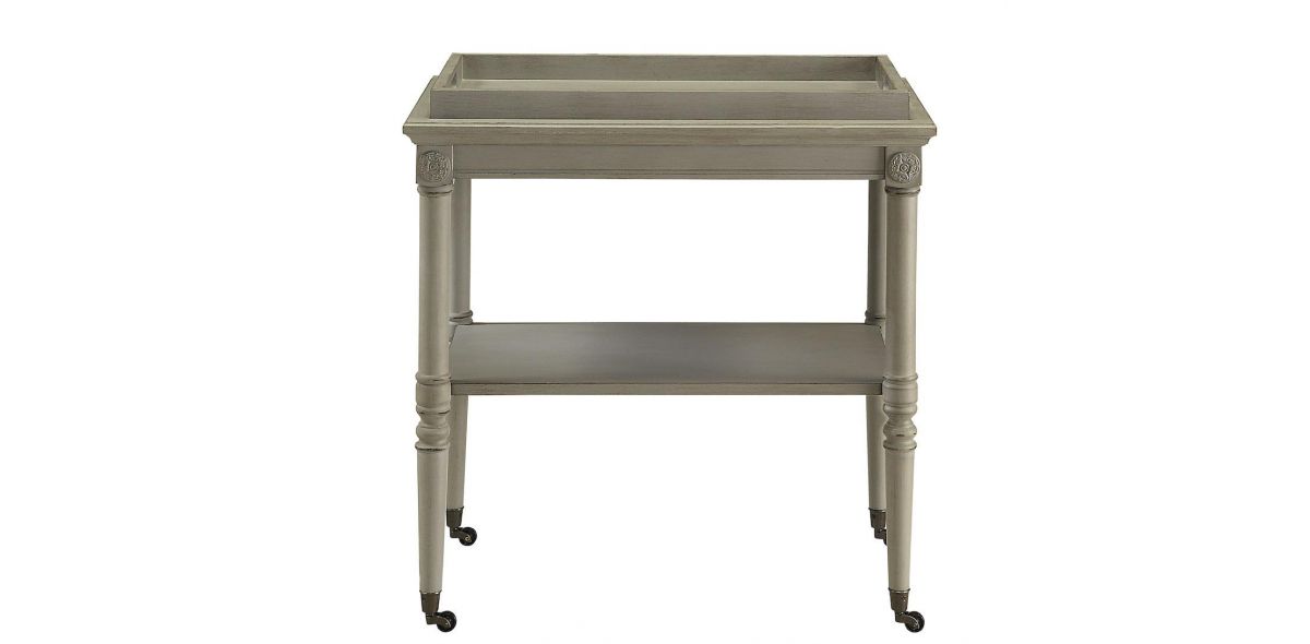 Mesa Lateral Rectangular Frisco Gris