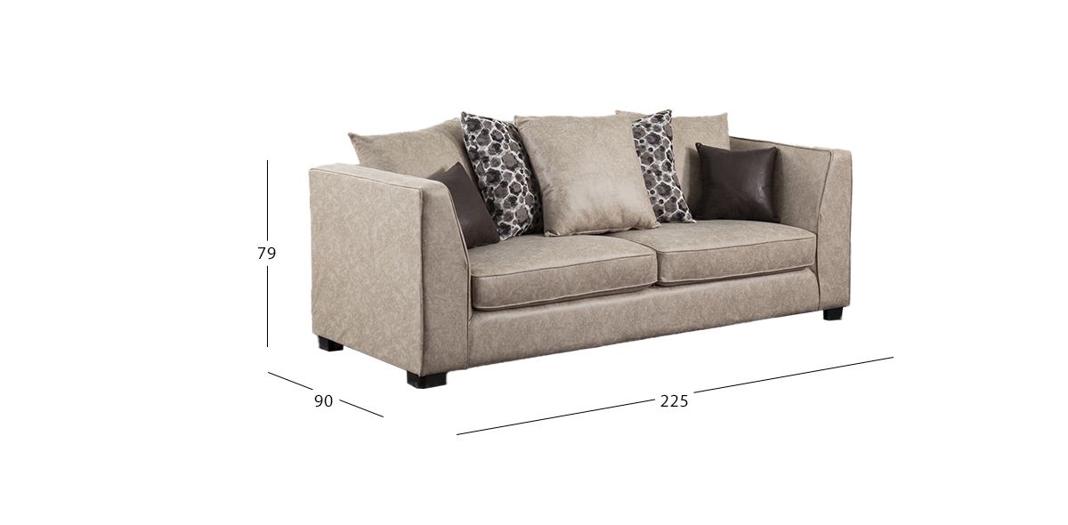 Sofa 3 Plazas Ilse Beige